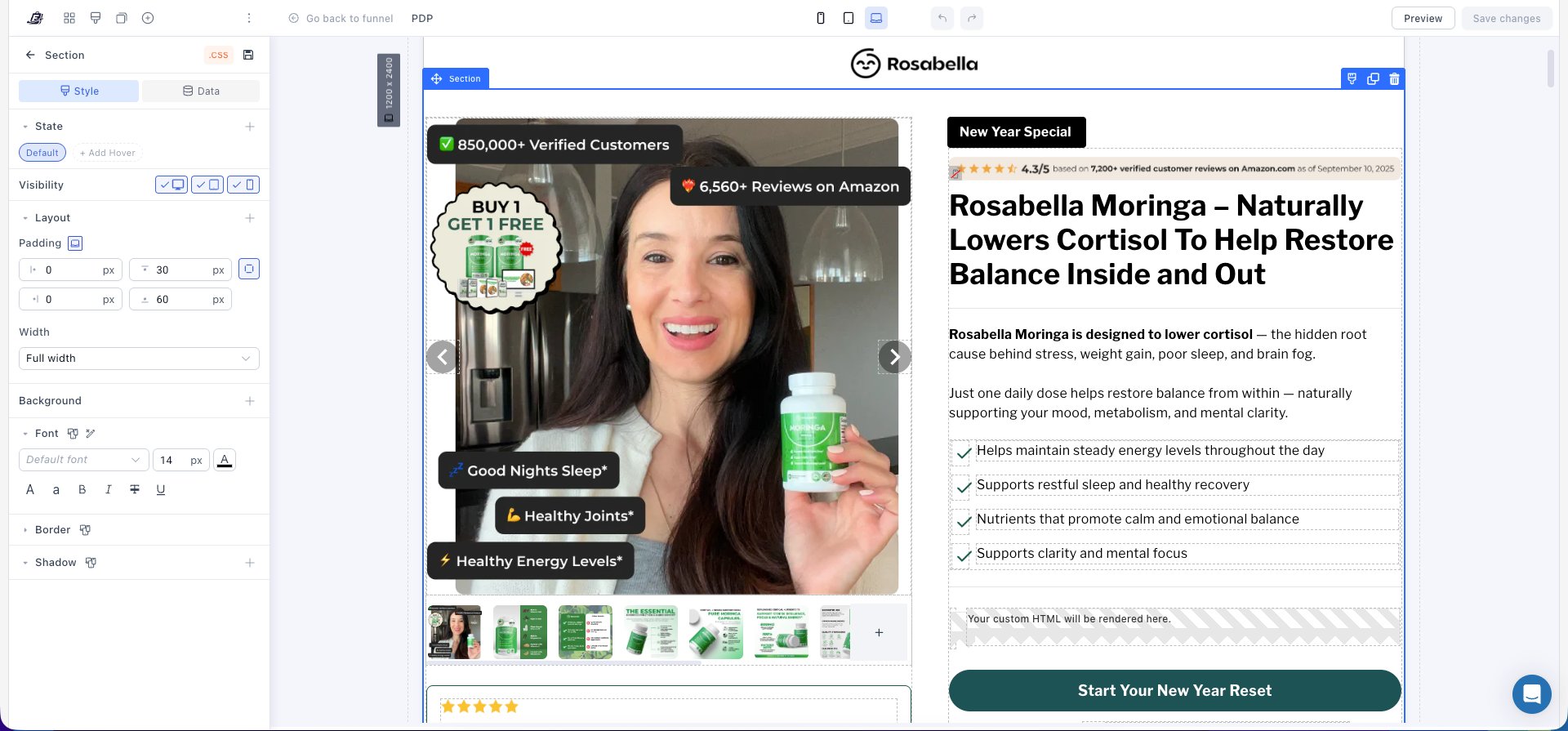 Rosabella Funnel With Subscription Option | Funnelish Template product image (2)