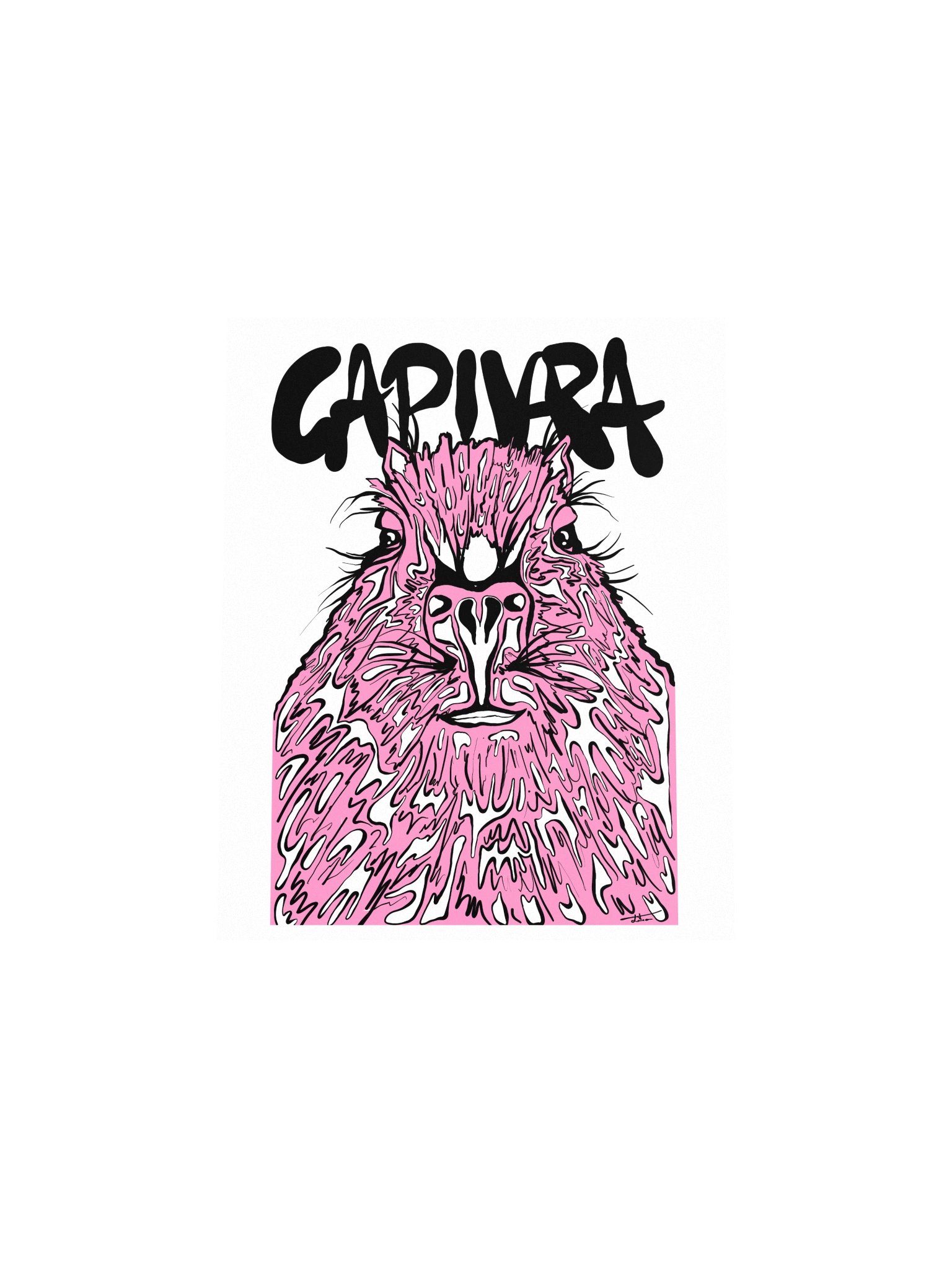 "Pink Capivara" Art Print product image (4)