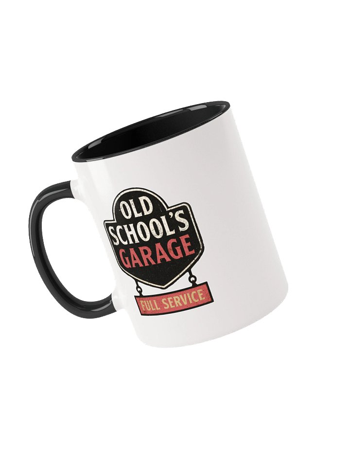 Old School’s Garage – Full Service Mug (Black & White) product image (2)