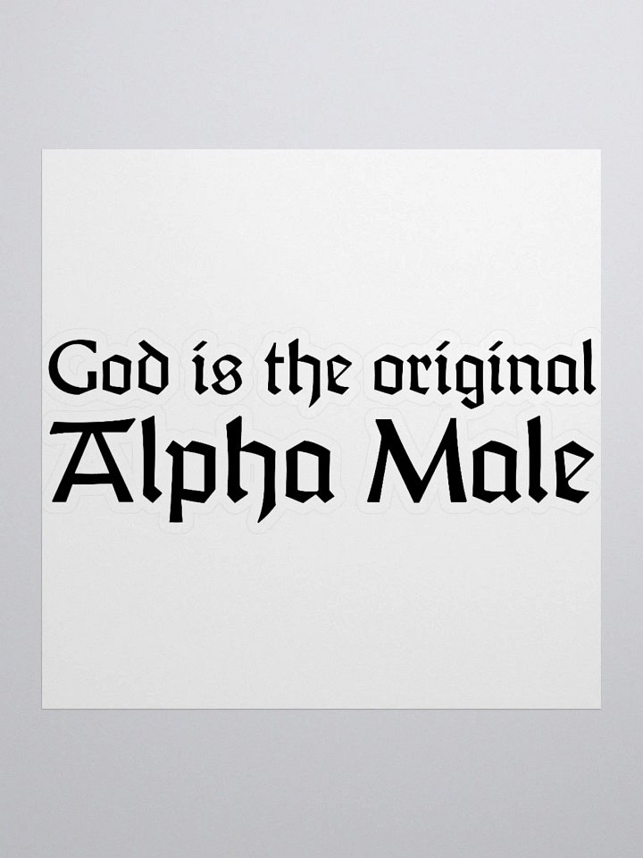Alpha Male Sticker (Black) product image (2)