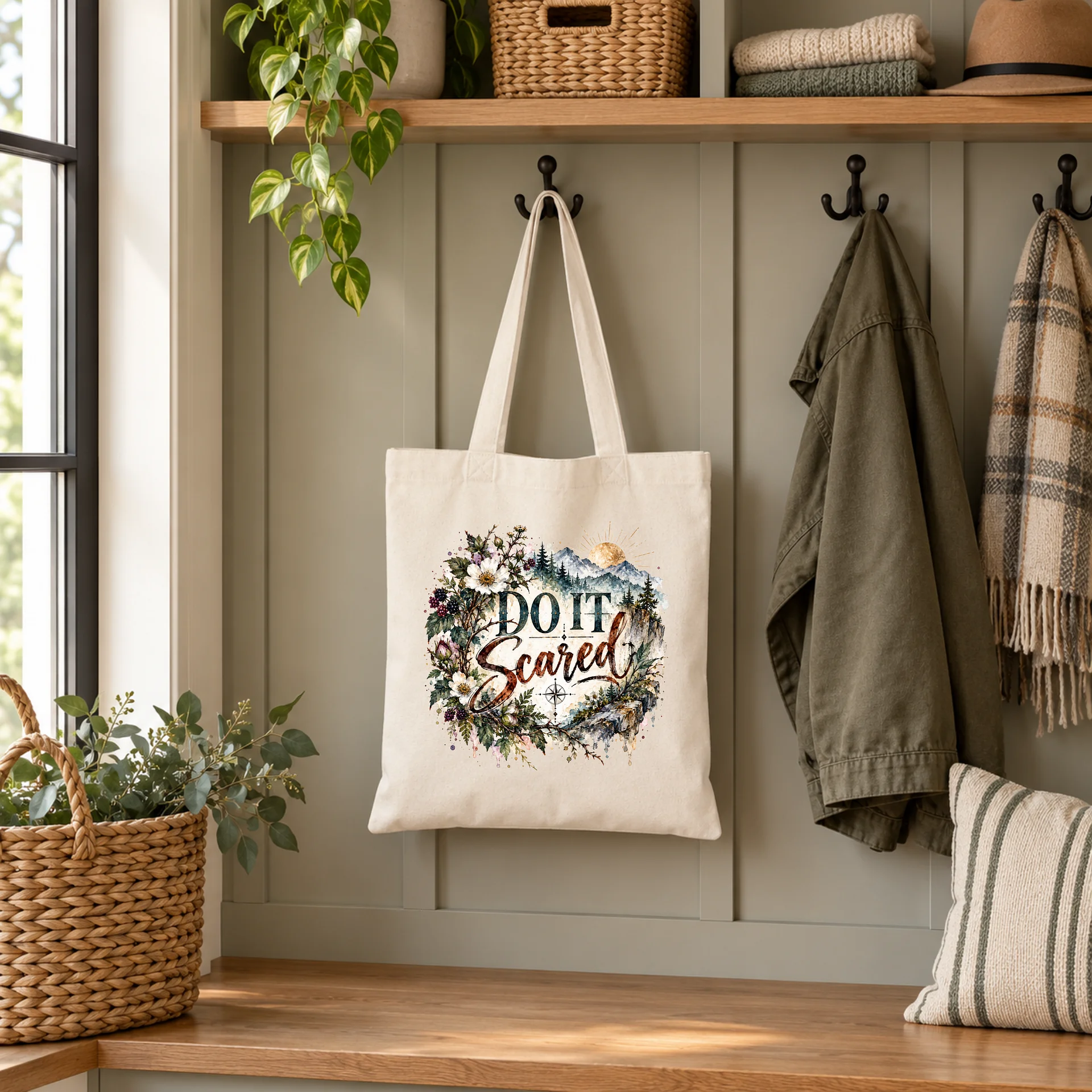 Do It Scared Cotton Tote Bag product image (2)