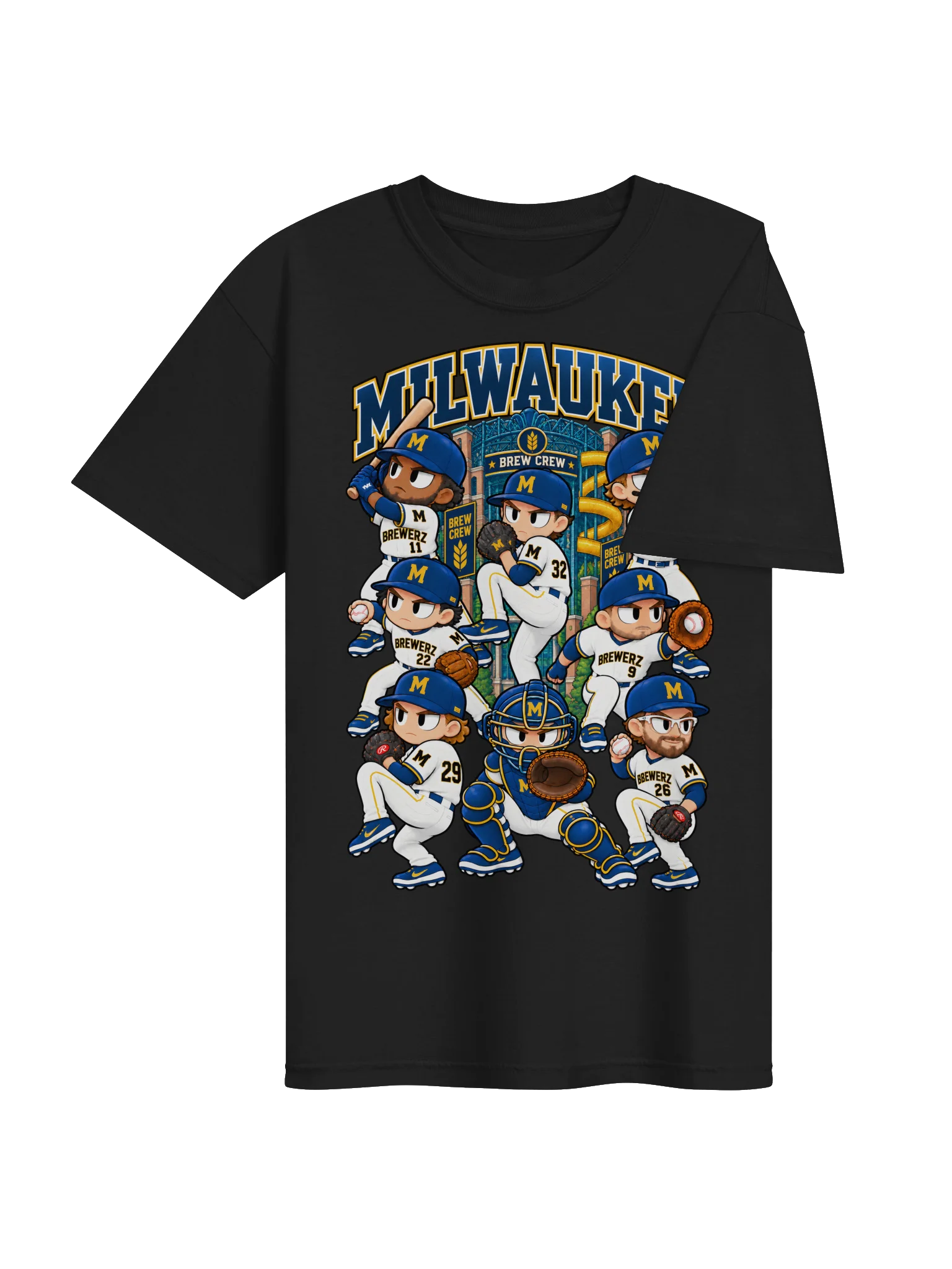 Milwaukee Baseball Animated Player T-Shirt product image (19)