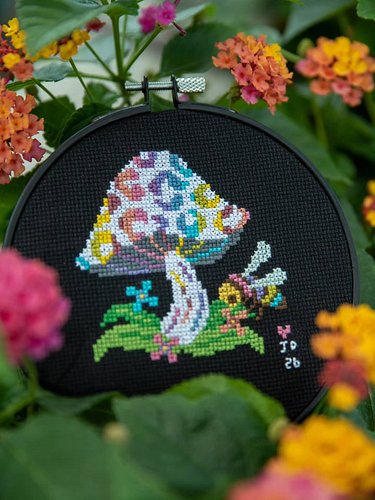 For the last few years I stitch a small project for my wife's birthday. She hangs them on a window at her desk at work. When ...