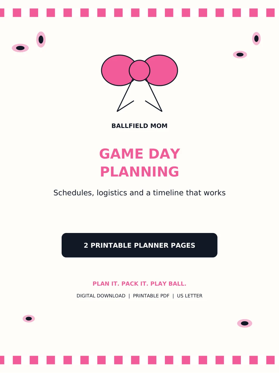 Game Day Planning Bundle | Printable PDF product image (1)