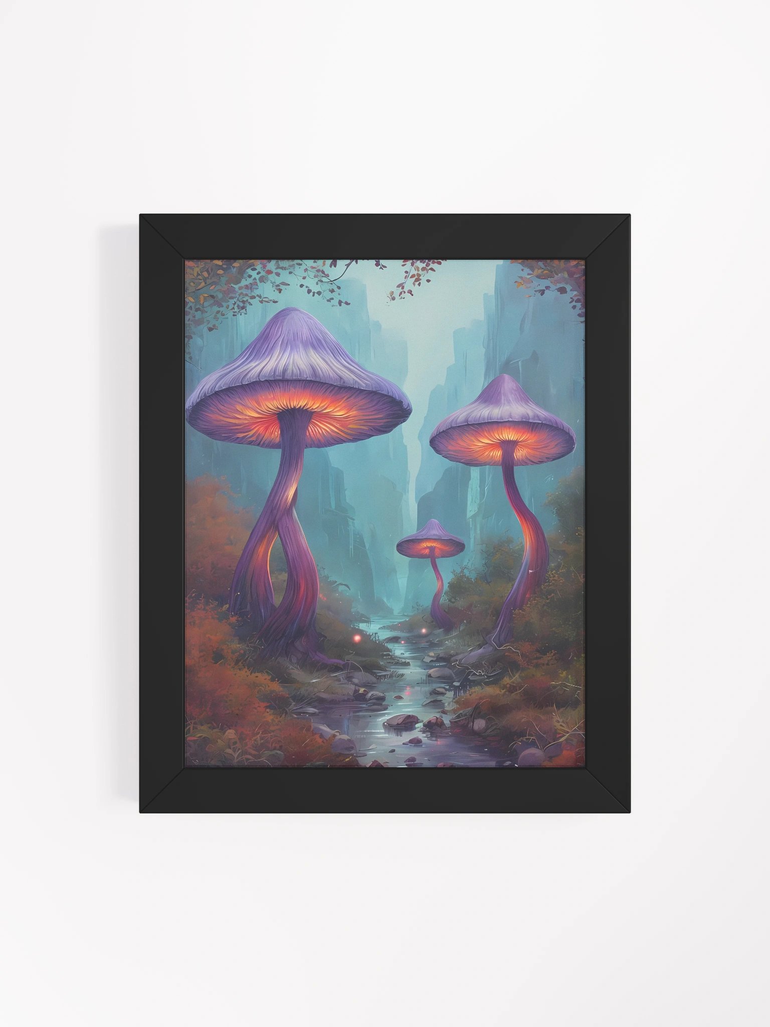 Glowing Mushroom Canyon Framed Poster product image (5)