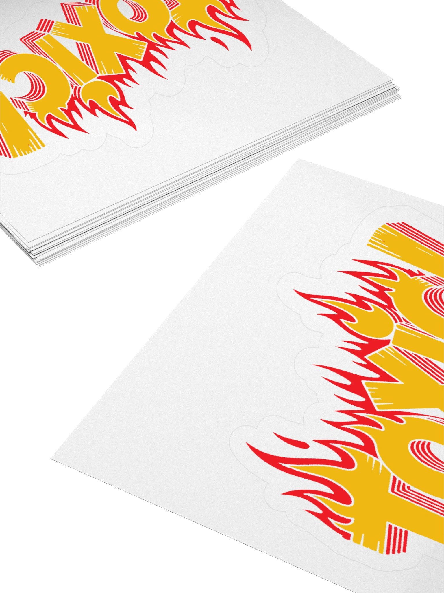 Fiery 'TOXIC!' Kiss Cut Stickers product image (4)