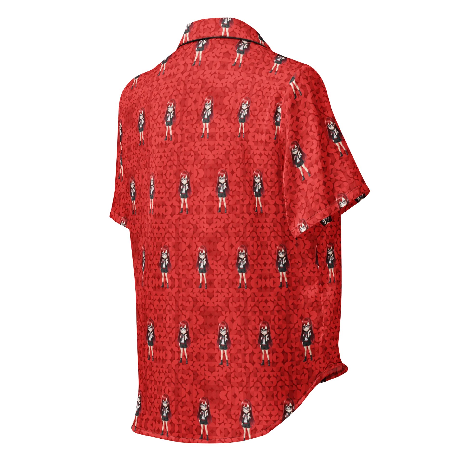(Red CHIBI) K Women's Short Sleeve Pajama Top product image (2)