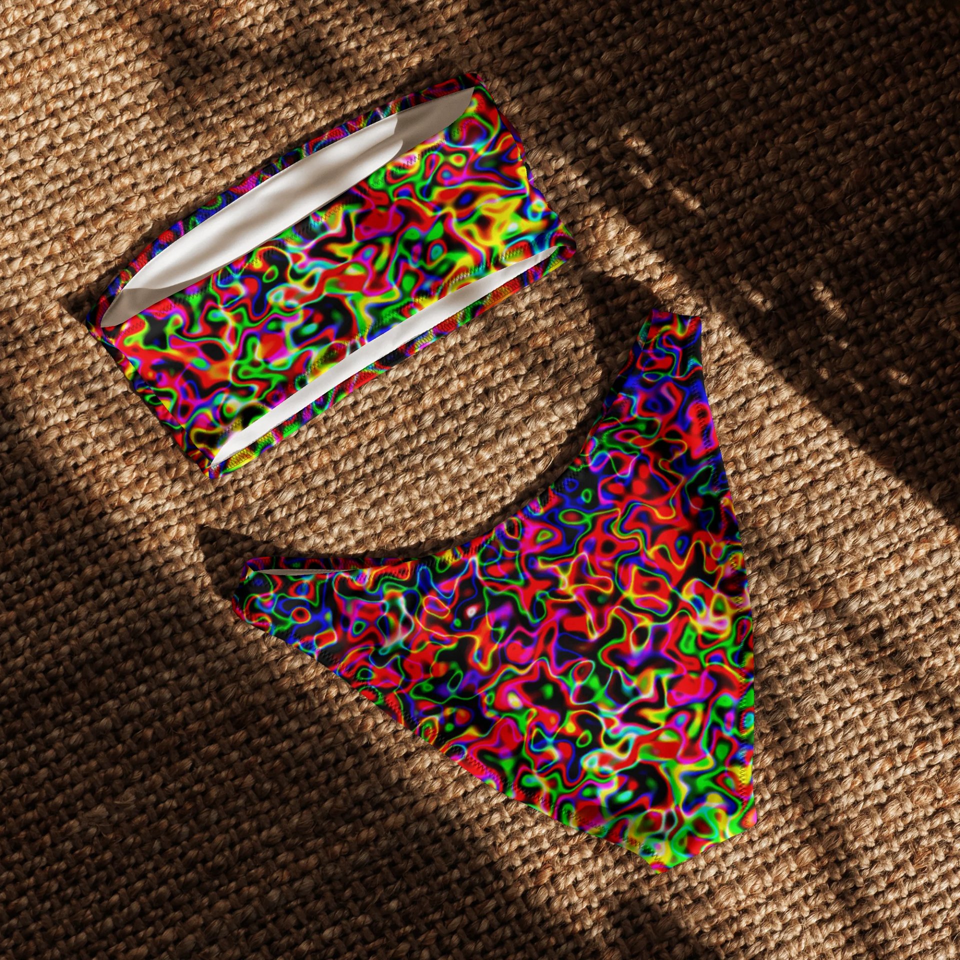 Psychedelic Wave Top and Bottom Bikini product image (3)
