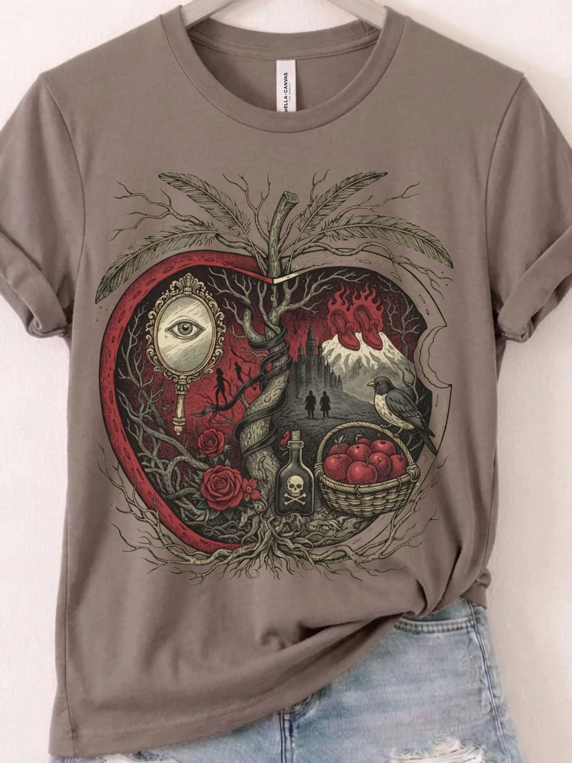 Poison Apple Shirt, Surreal Dark Fairytale Graphic, Brothers Grimm Inspired Tee product image (31)