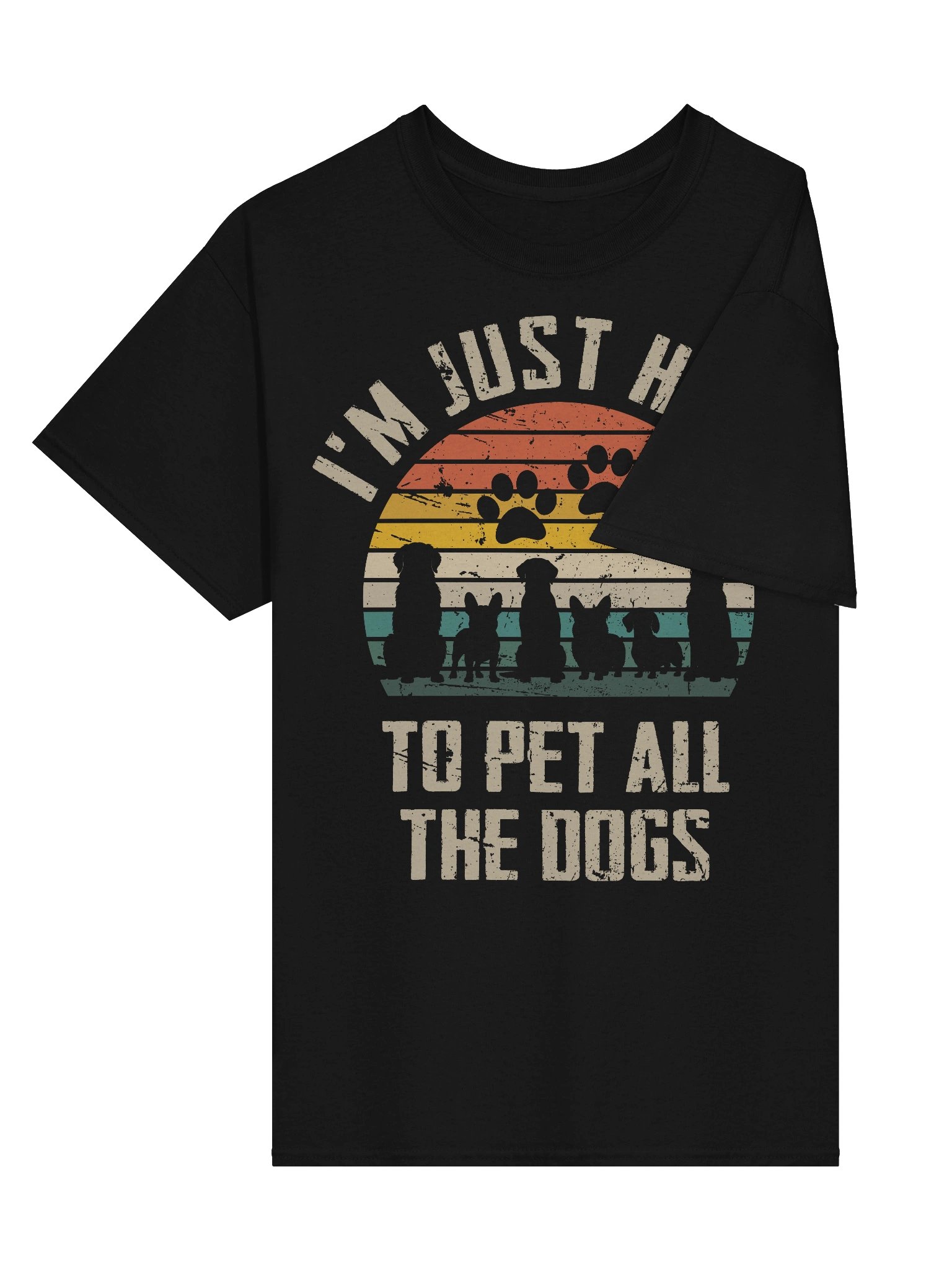 Im Just Here To Pet All Dogs Vintage T-Shirt product image (3)