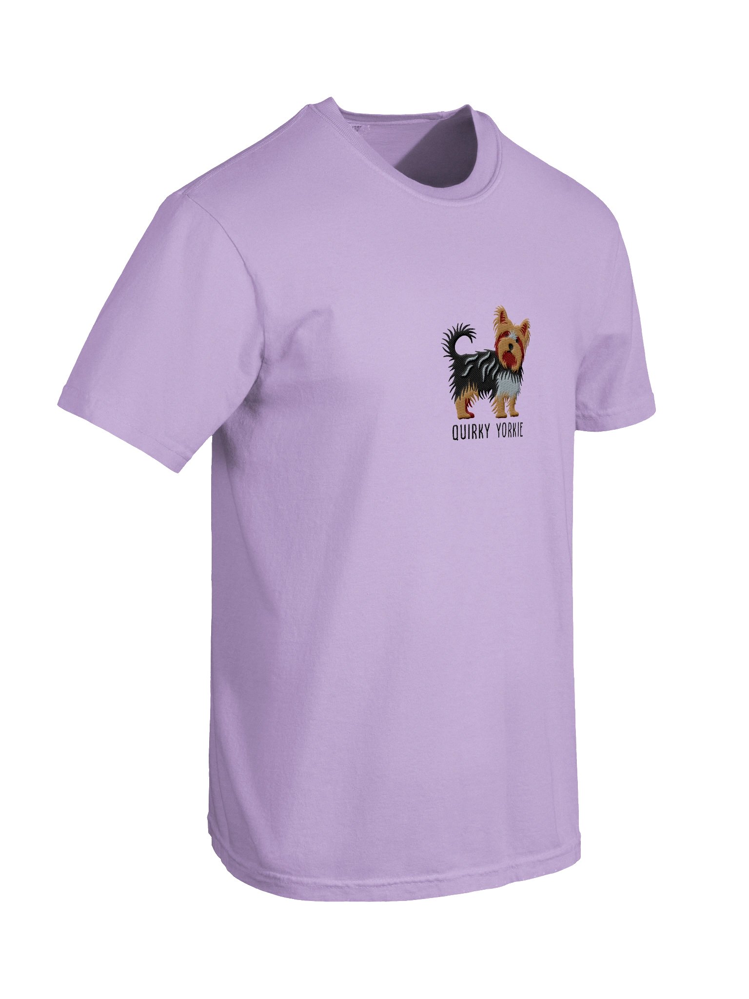 Quirky Yorkie T-Shirt(Embroidered) of a Yorkshire Terrier(2) product image (11)