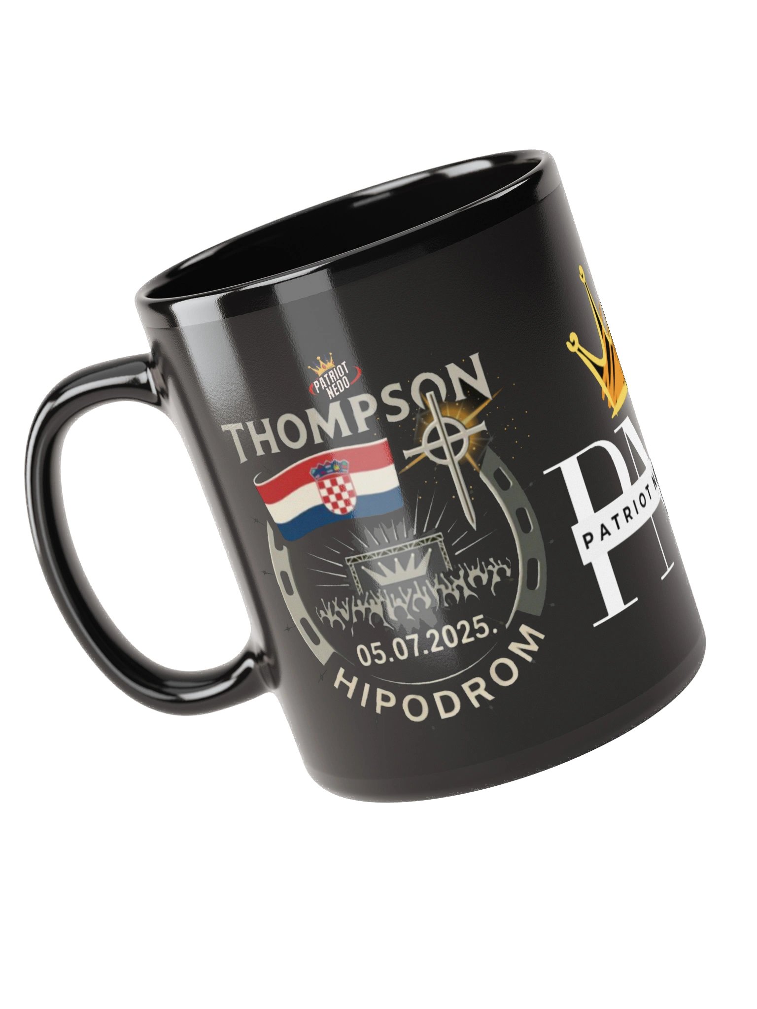Patriotic Crest Black Mug product image (3)