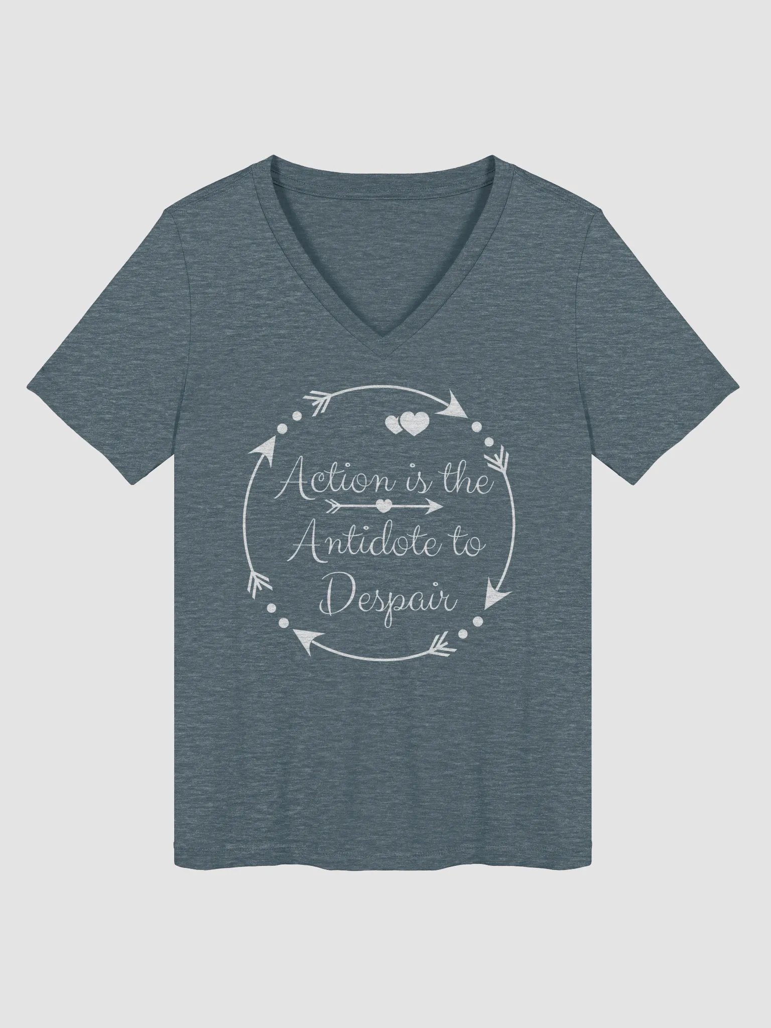 Action is the Antidote V Neck T-shirt product image (33)