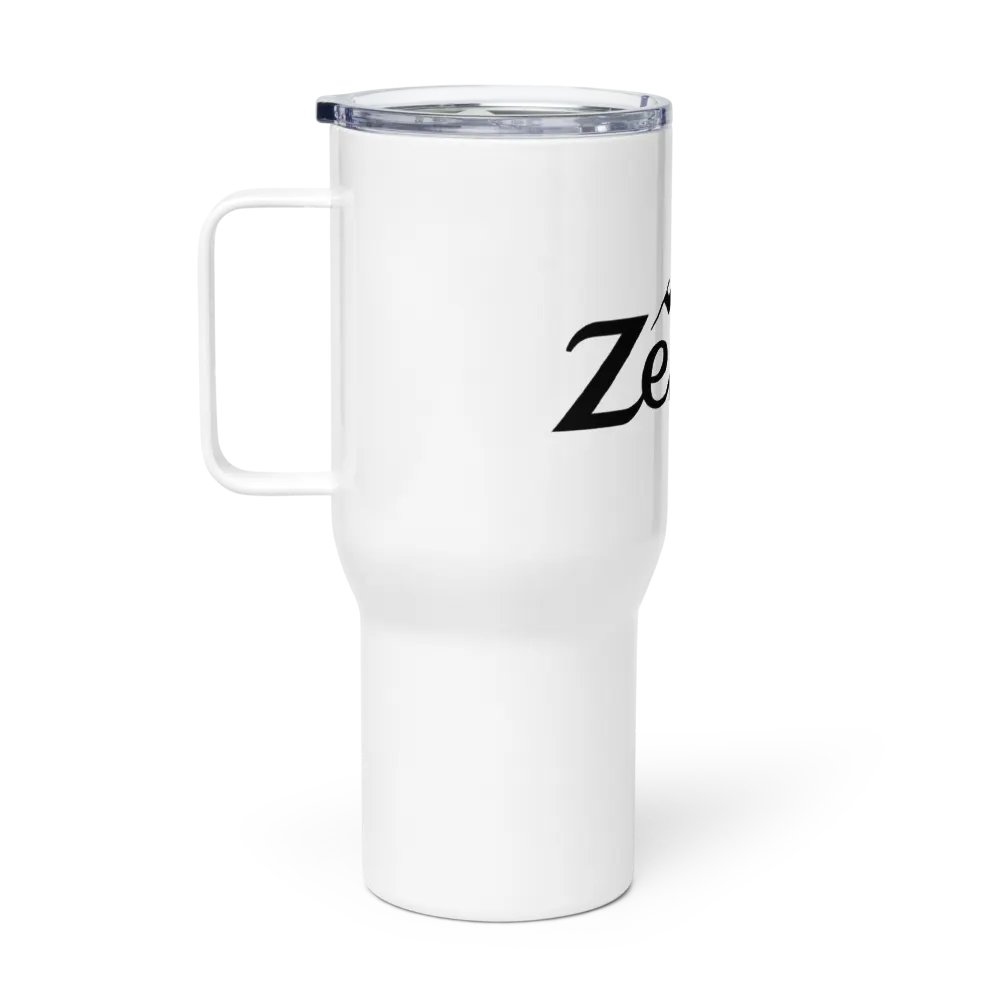 Zenith Insulated Travel Mug with Handle - 25oz Stainless Steel, White, Mountain Design product image (2)