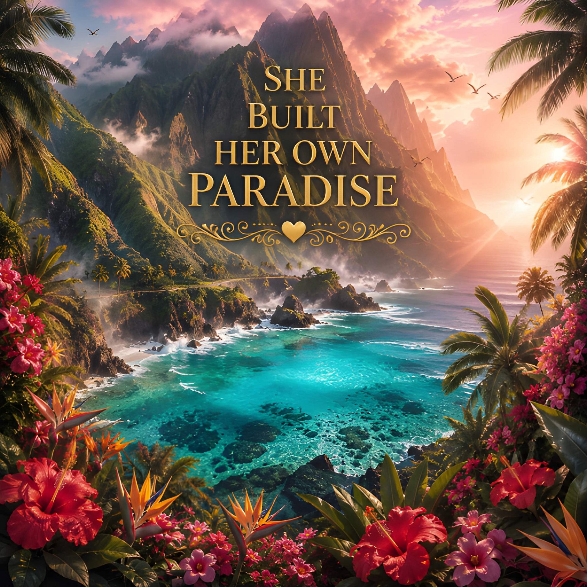 She Built Her Own Paradise | Empowerment Wall Art Digital Download $8,99 product image (2)