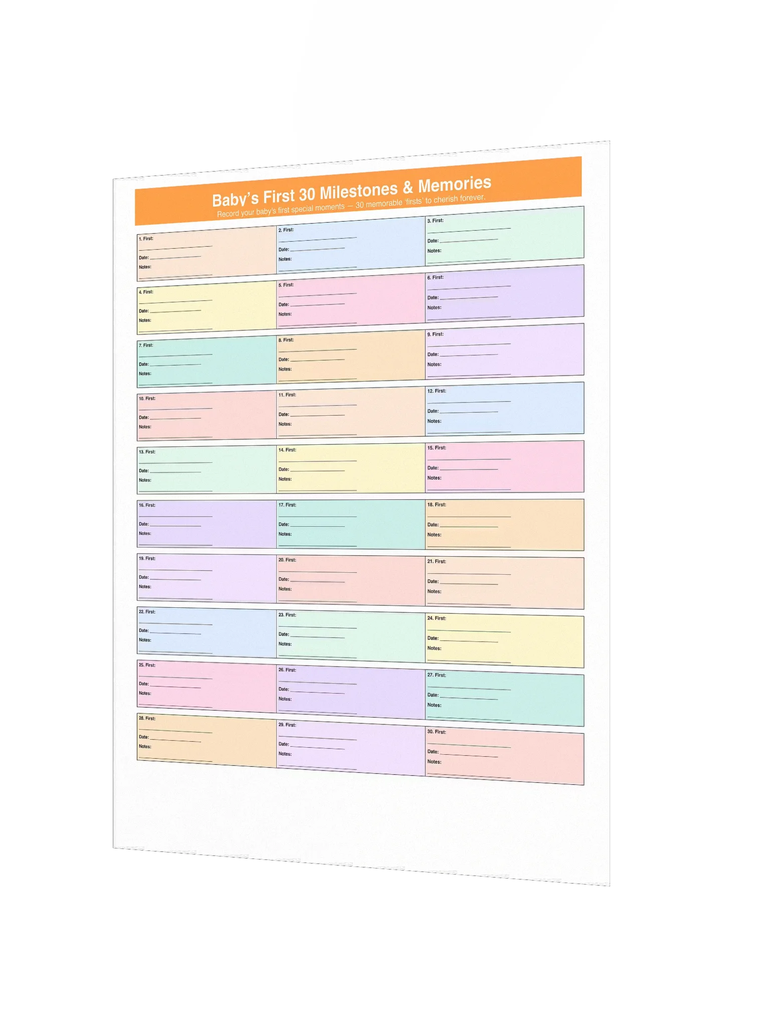 Baby's First 30 Milestones and Memories product image (3)