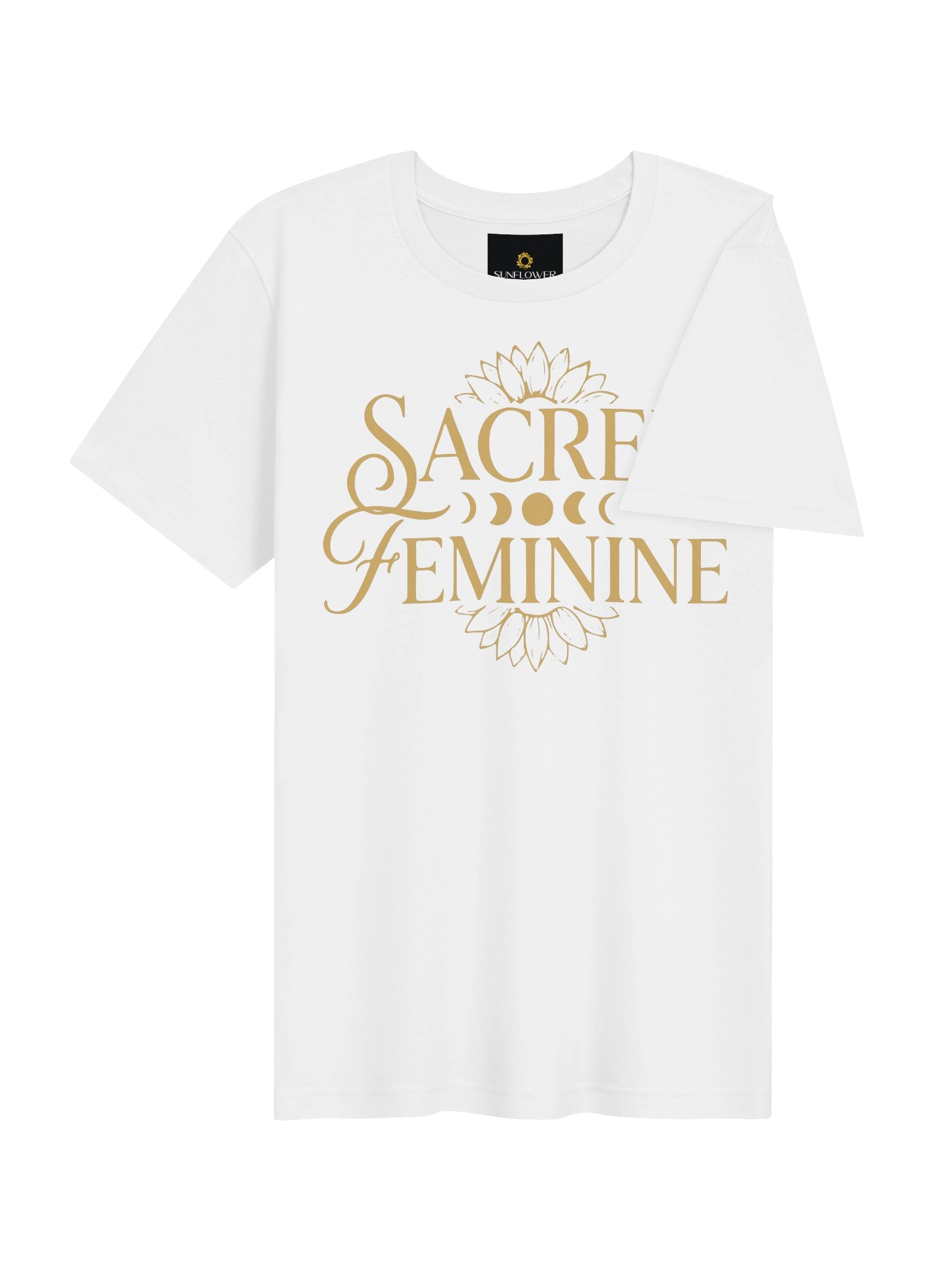 Sacred Feminine White Women’s T-Shirt | Sunflower Dream Creation product image (4)