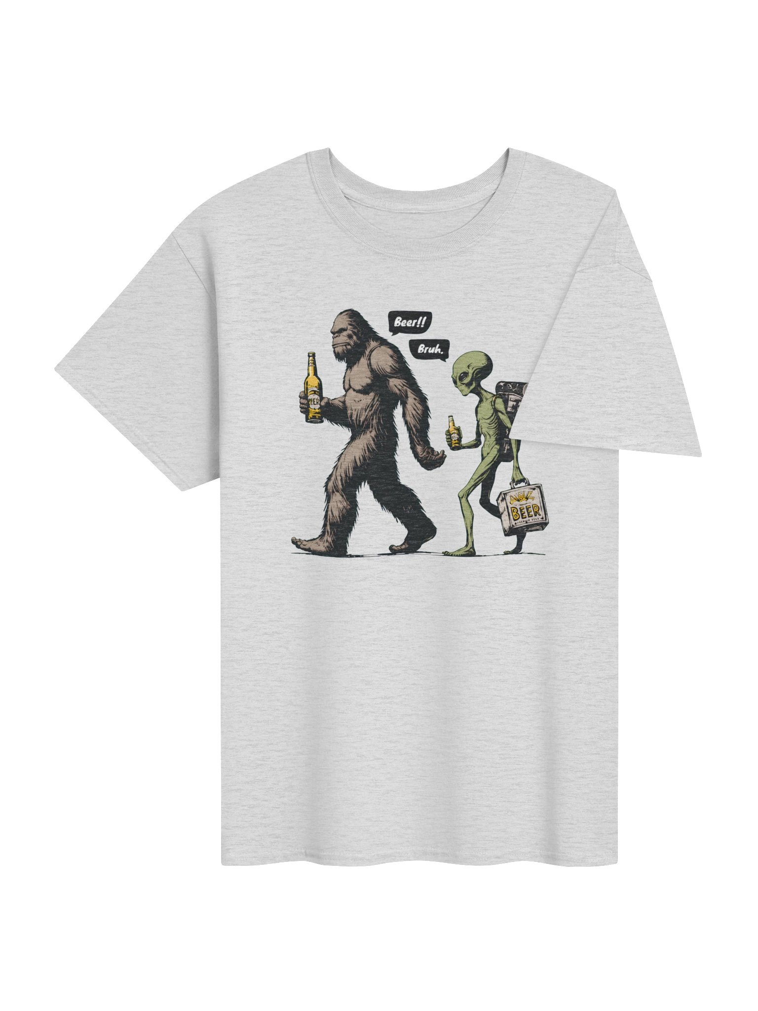 Bigfoot Alien Beer Bruh Shirt – Funny Sasquatch Camping Tee product image (54)