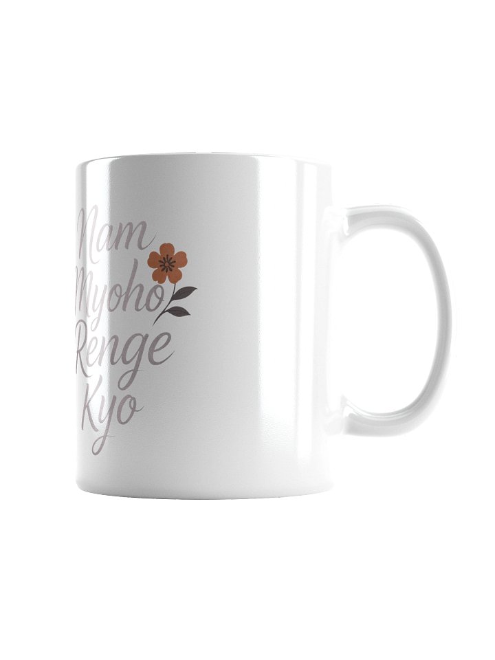 Nichiren Buddhism White Glossy Mug - Sacred Chant for Daily Practice product image (1)