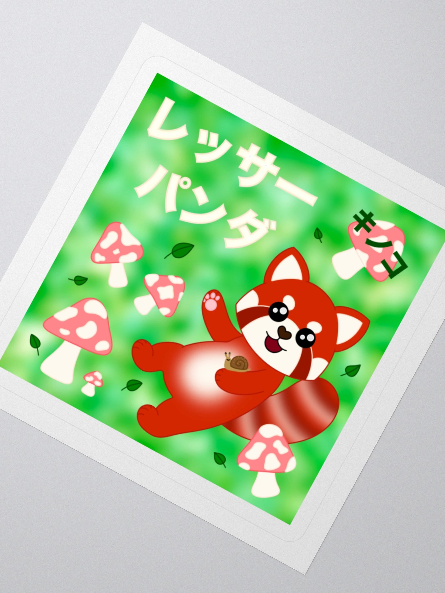 Red Panda Mushroom Sticker product image (2)
