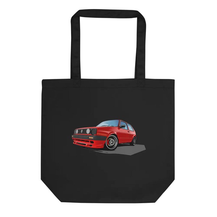 Sporty Red Hatchback Car Illustration Tote Bag product image (3)