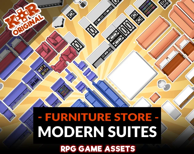 KR Furniture Store ~ Modern Suites Tileset for RPGs product image (1)