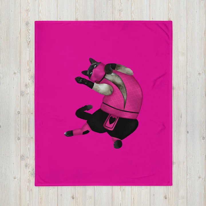 Kombat Kitty Throw Blanket product image (13)
