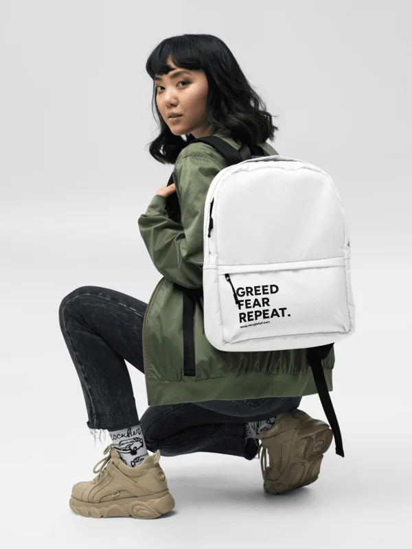 Greed Fear Repeat All-Over Backpack product image (7)
