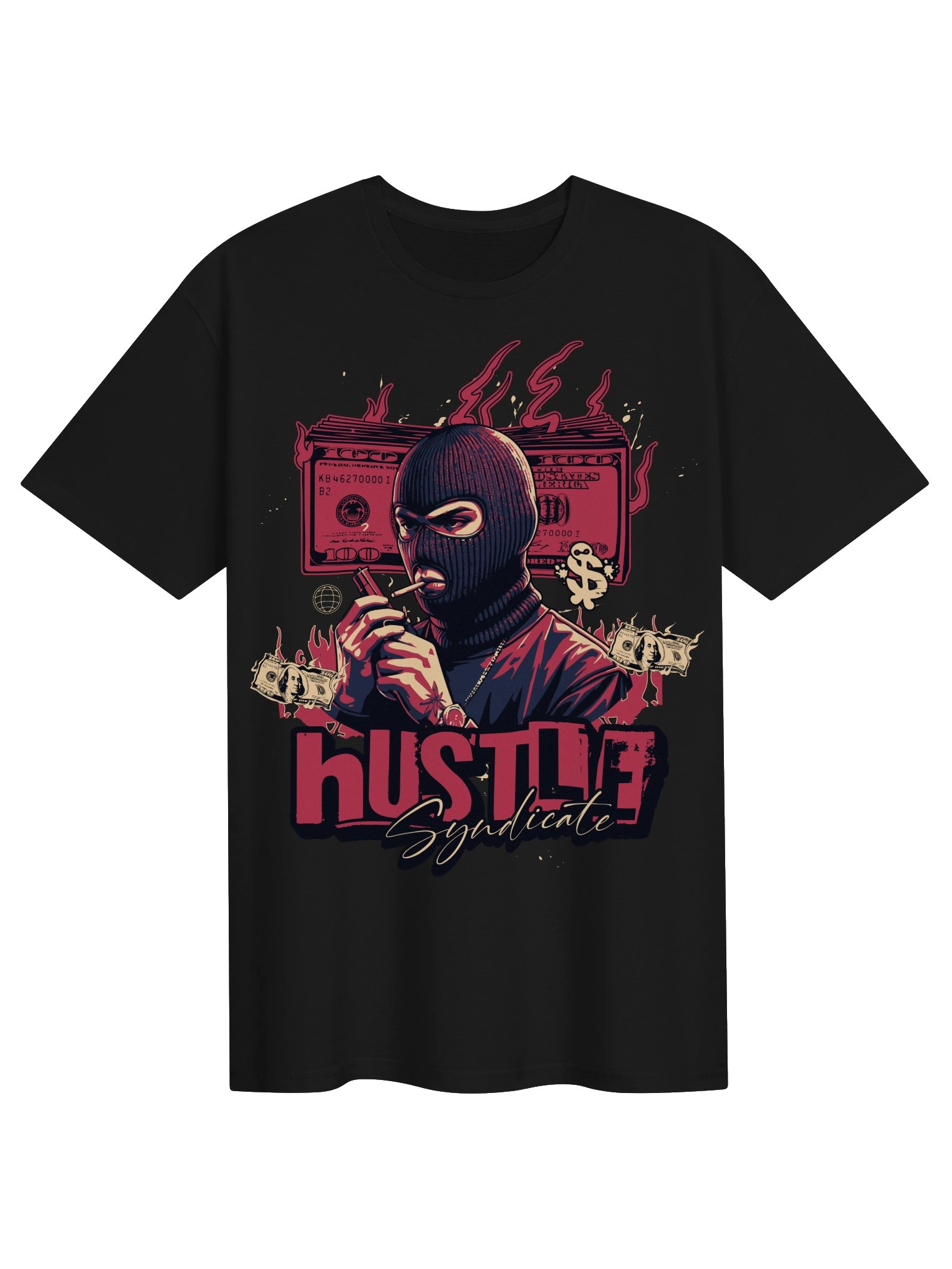 Hustle Syndicate Balaclava Graphic Unisex Softstyle T-Shirt product image (1)