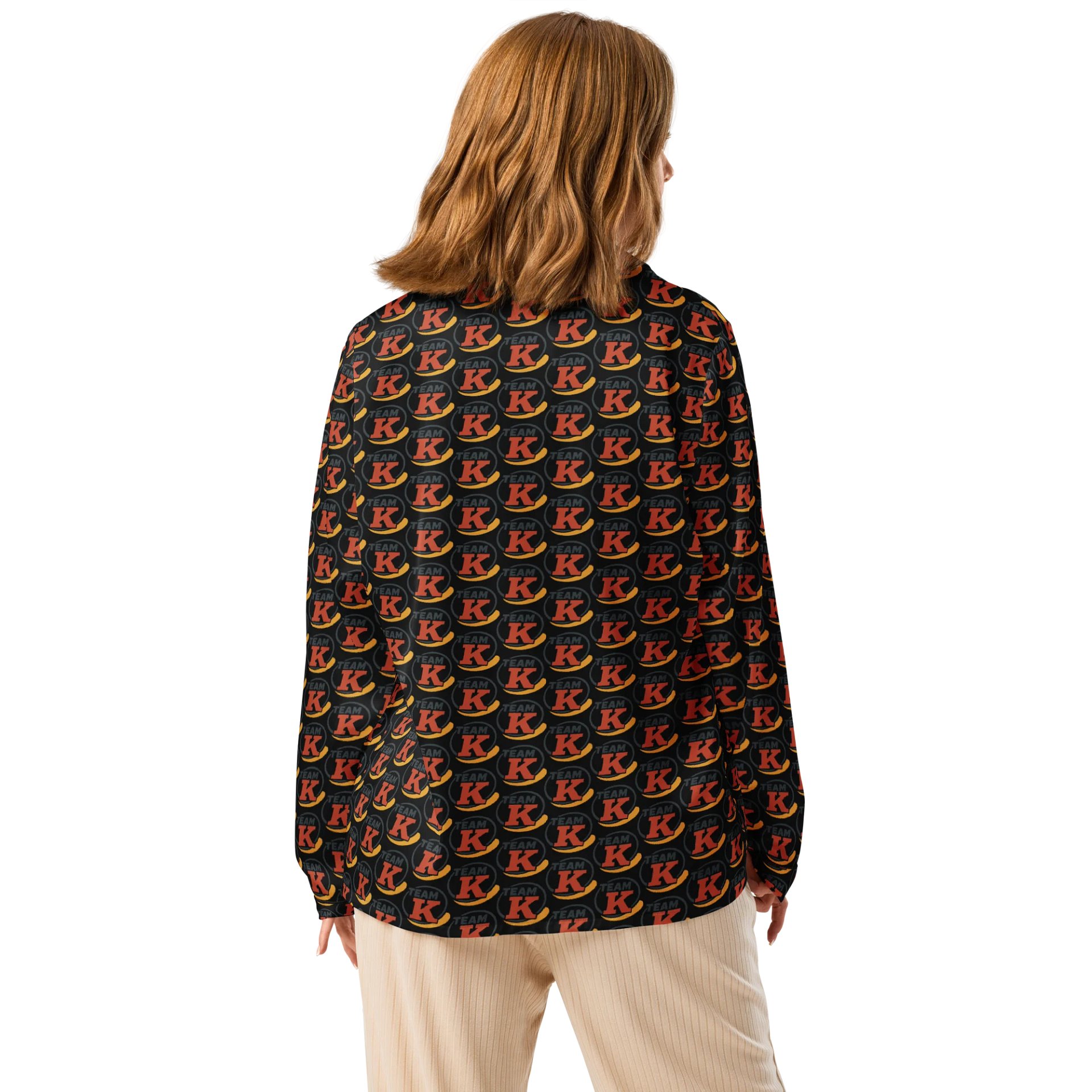 Team K 1950's Women's Long Sleeve Pajama Top product image (2)