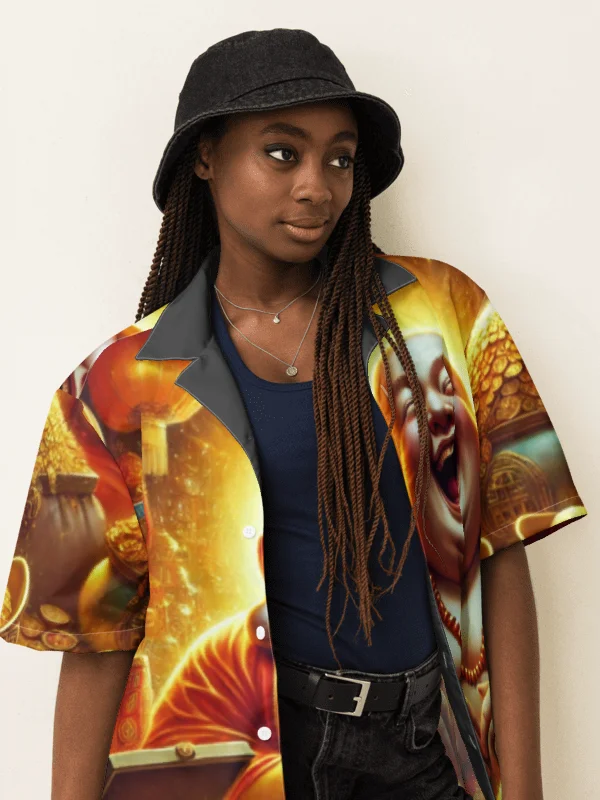 Laughing Buddha Wealth & Fortune Hawaiian Shirt Unisex product image (2)