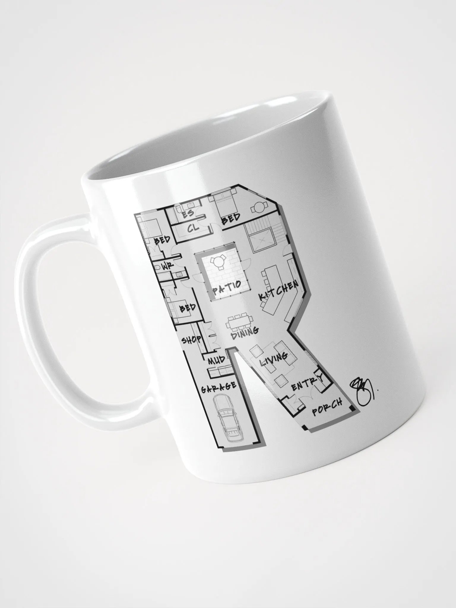 Alphabet Floor Plan Mug - R product image (2)