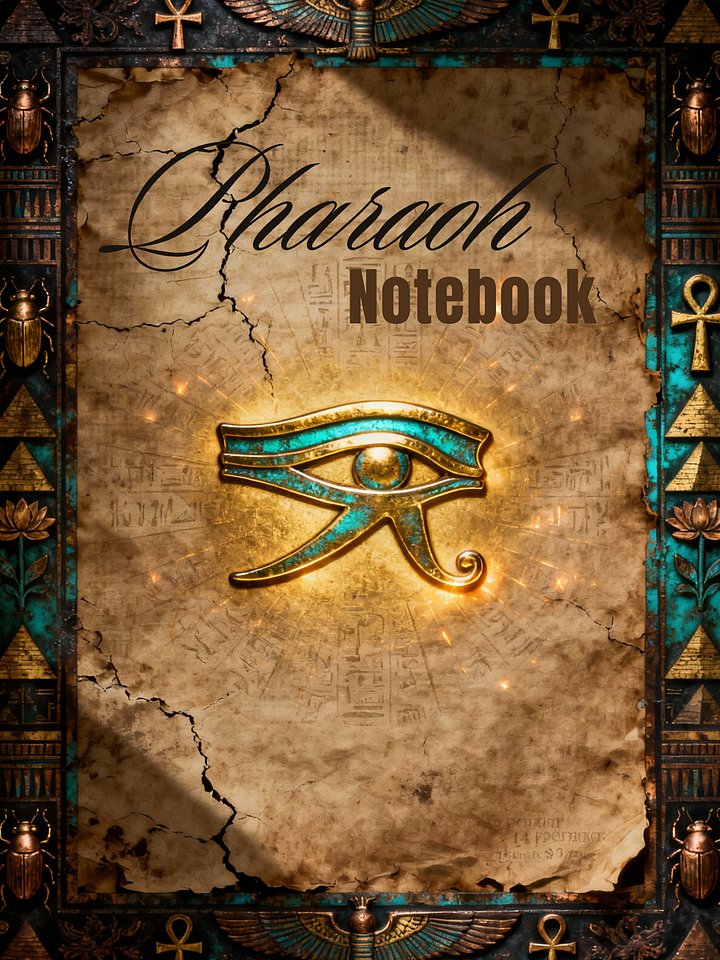 Pharaoh Notebook | Printable Egyptian Journal with 100 Pages | Ancient Egypt Digital Notebook for Writing, Journaling & Tablets product image (2)