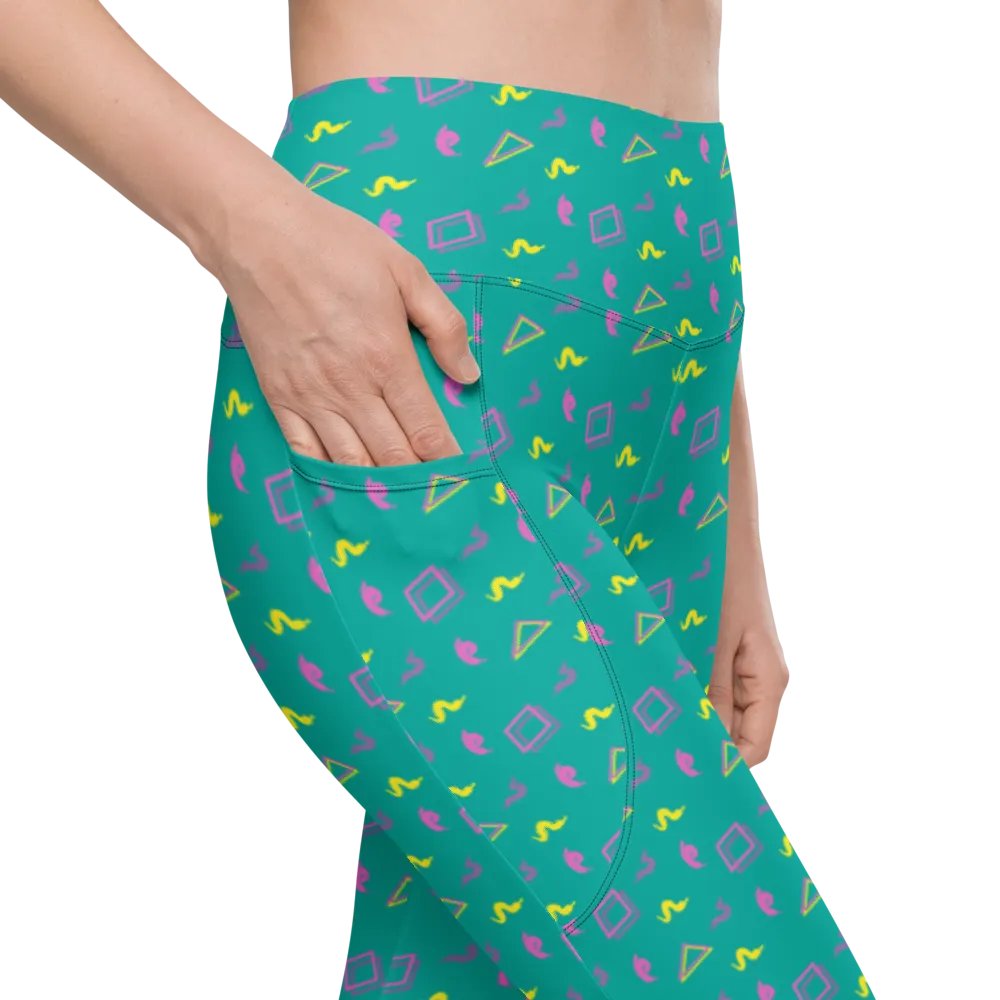 Oh Worm? teal pattern pocket leggings product image (8)