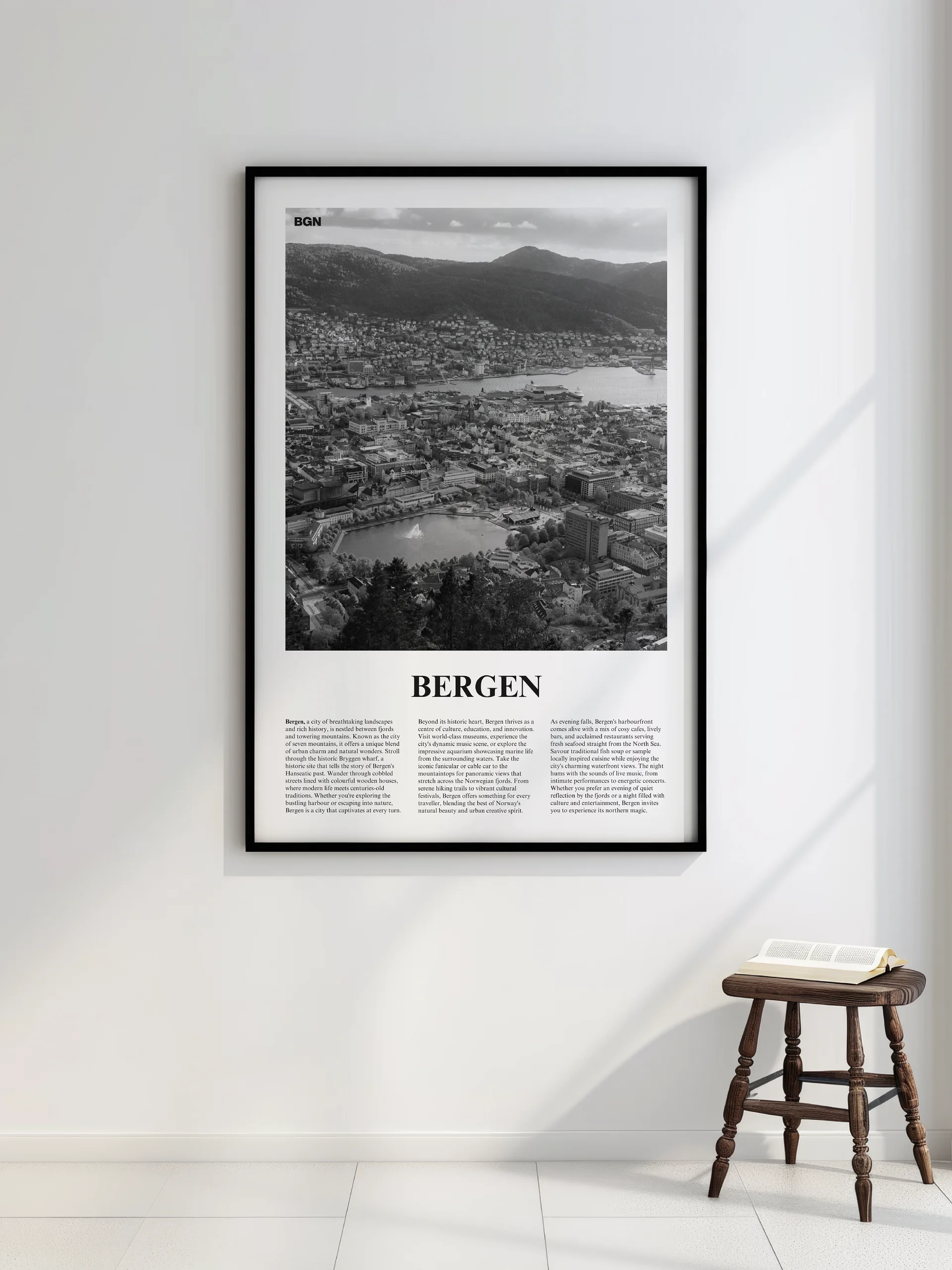 Bergen 02 Newspaper Poster | Framed product image (2)