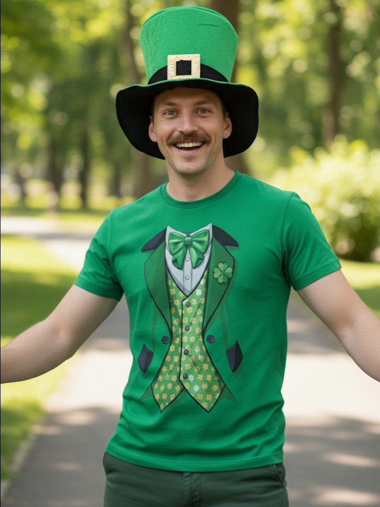 Leprechaun Tuxedo Costume Tee product image (1)