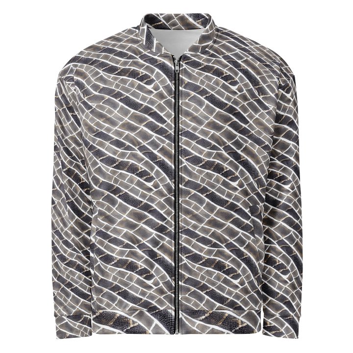 Grey Snake Skin Bomber Jacket product image (1)