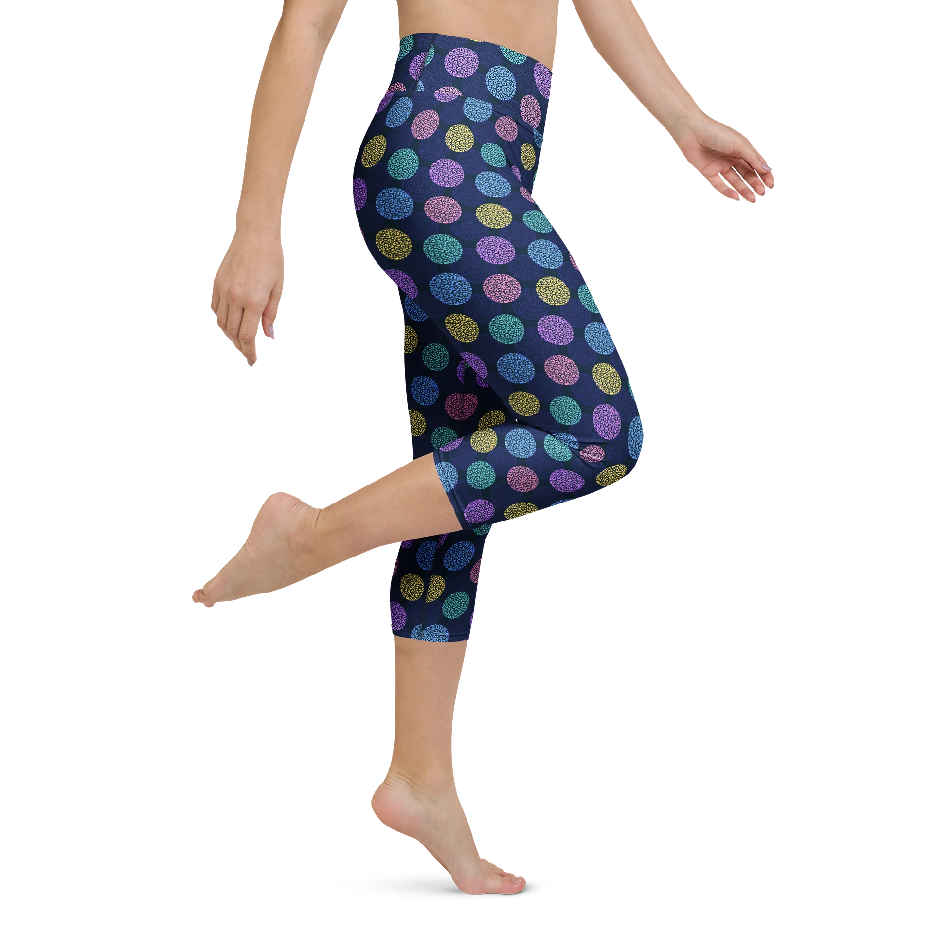 Colorful Leopard Print Yoga Capri Leggings product image (1)