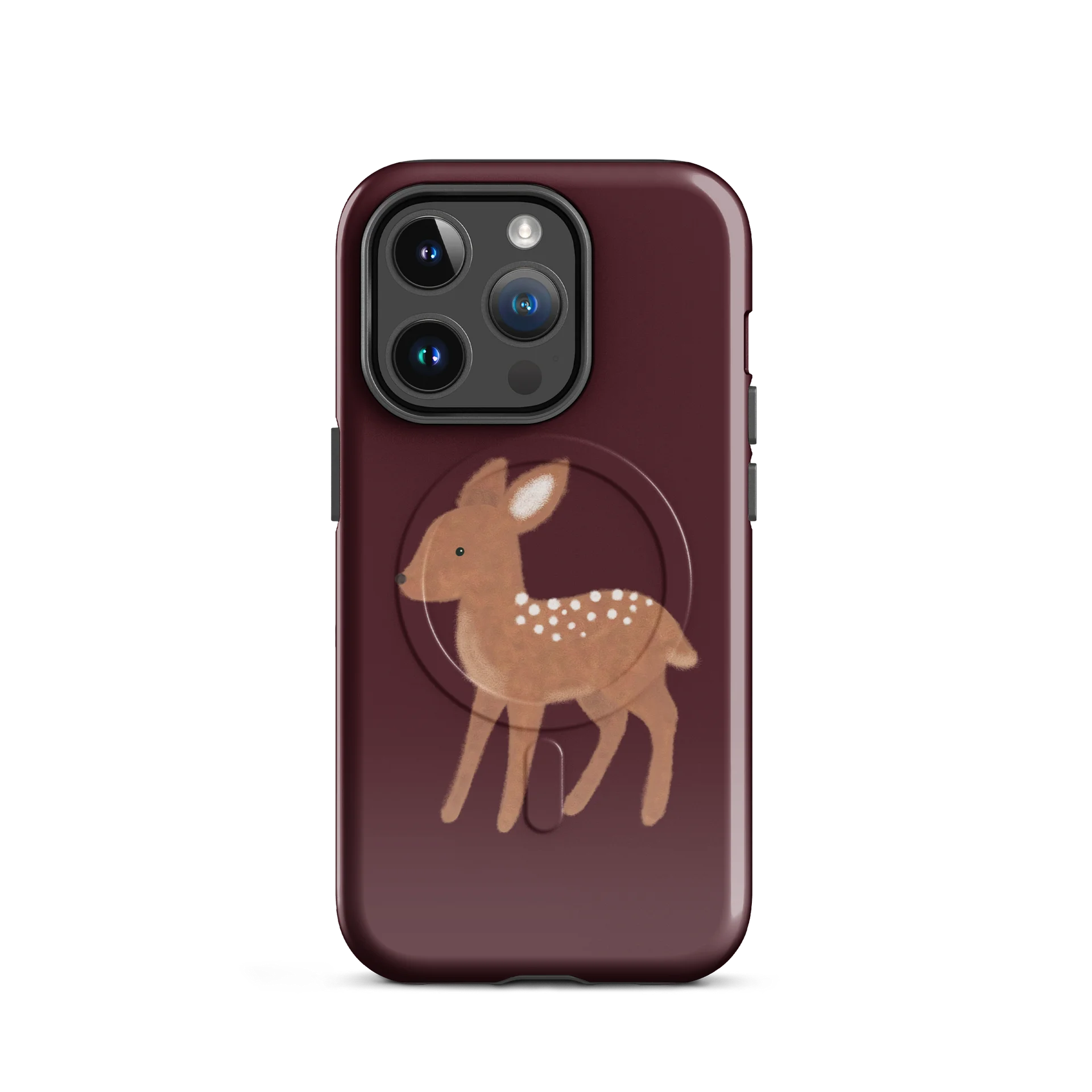 Fawn Deer Burgundy MagSafe® iPhone Case product image (41)