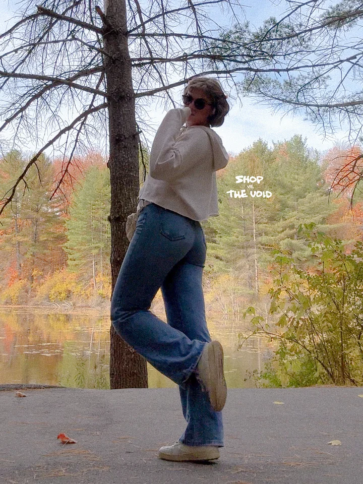 *not* mentally linear (lined design, #709AAF) lightweight cropped hoodie product image (2)
