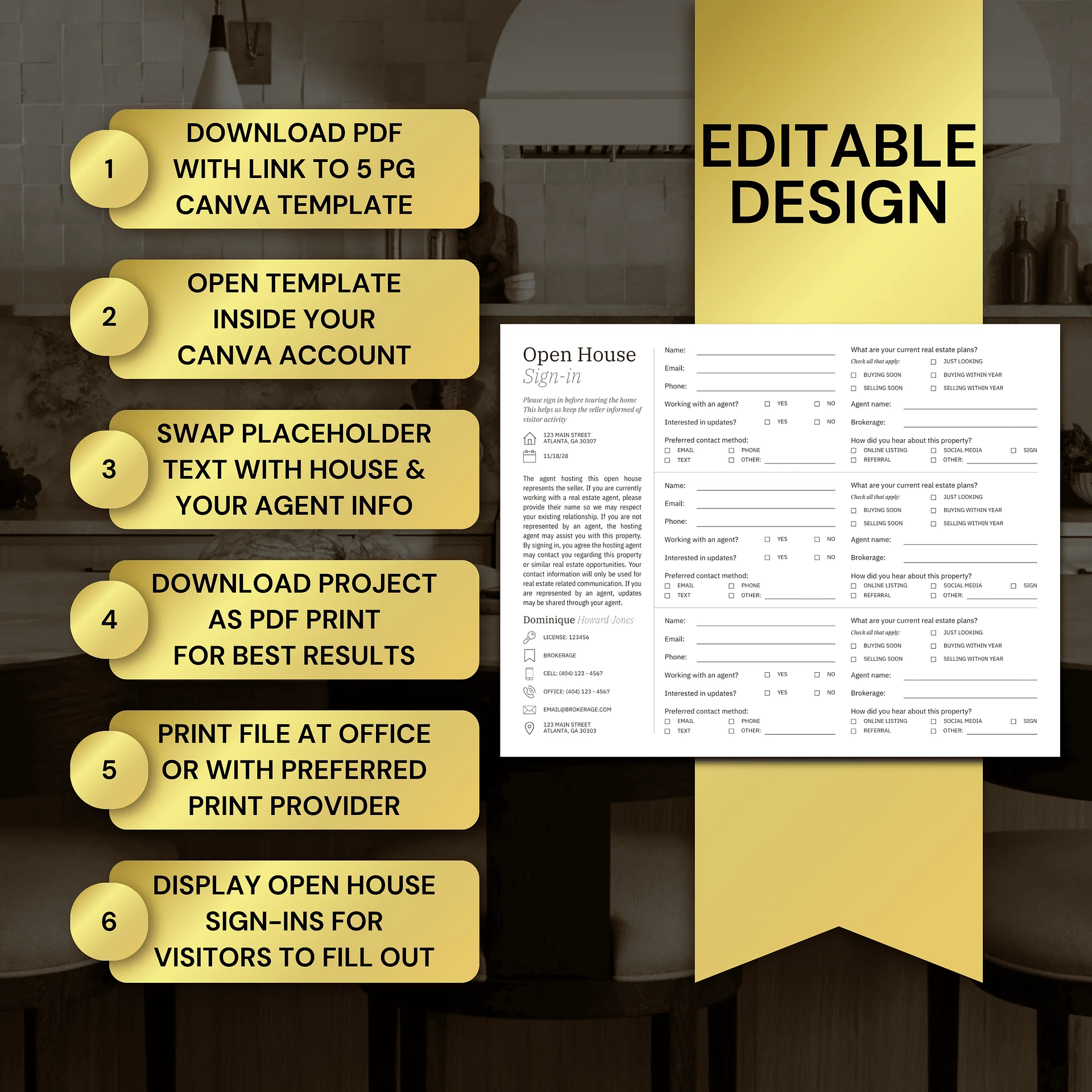 Real Estate Open House Sign-In Value Pack product image (9)