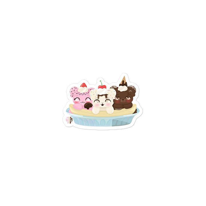 Ice cream sundae triplets Sticker product image (2)