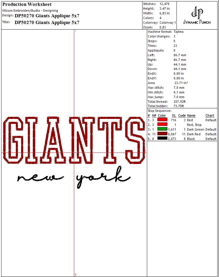 NFL GIANTS APPLIQUE product image (2)