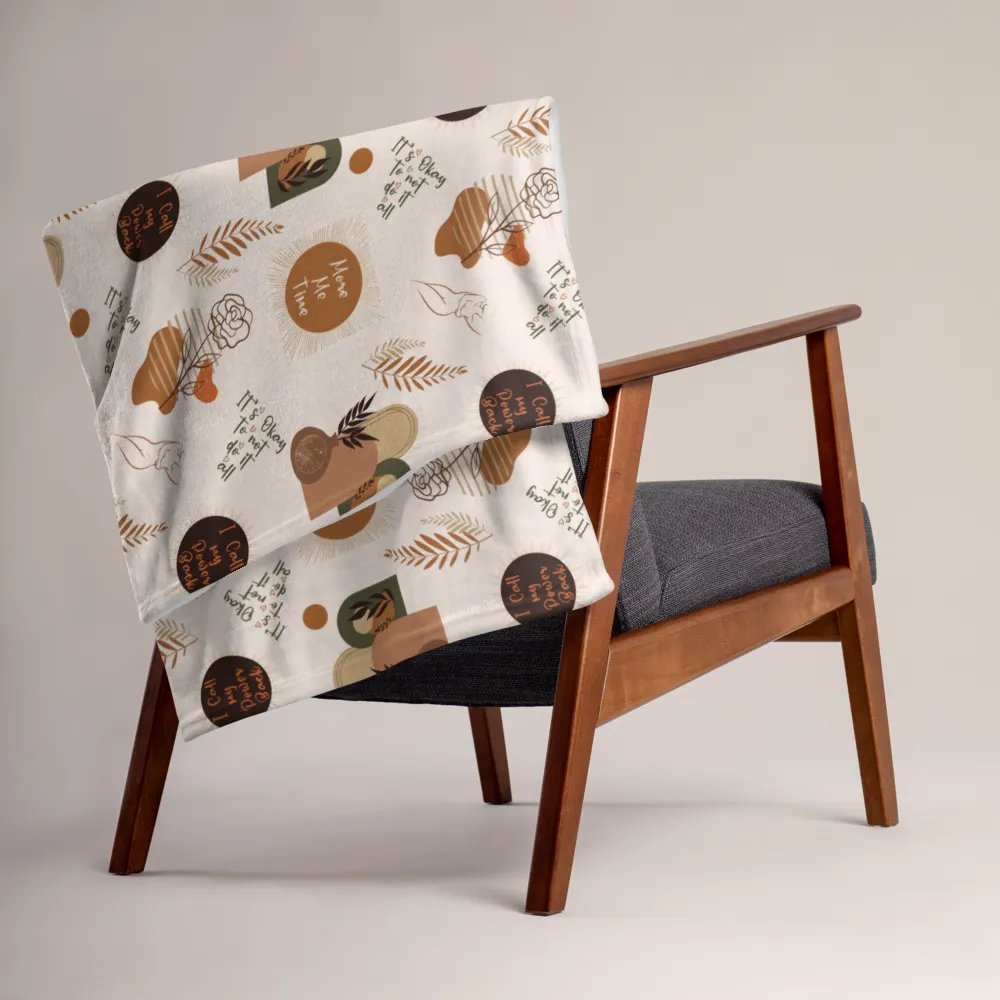 Aesthetic Menopause Self-Care Quotes Blanket product image (3)