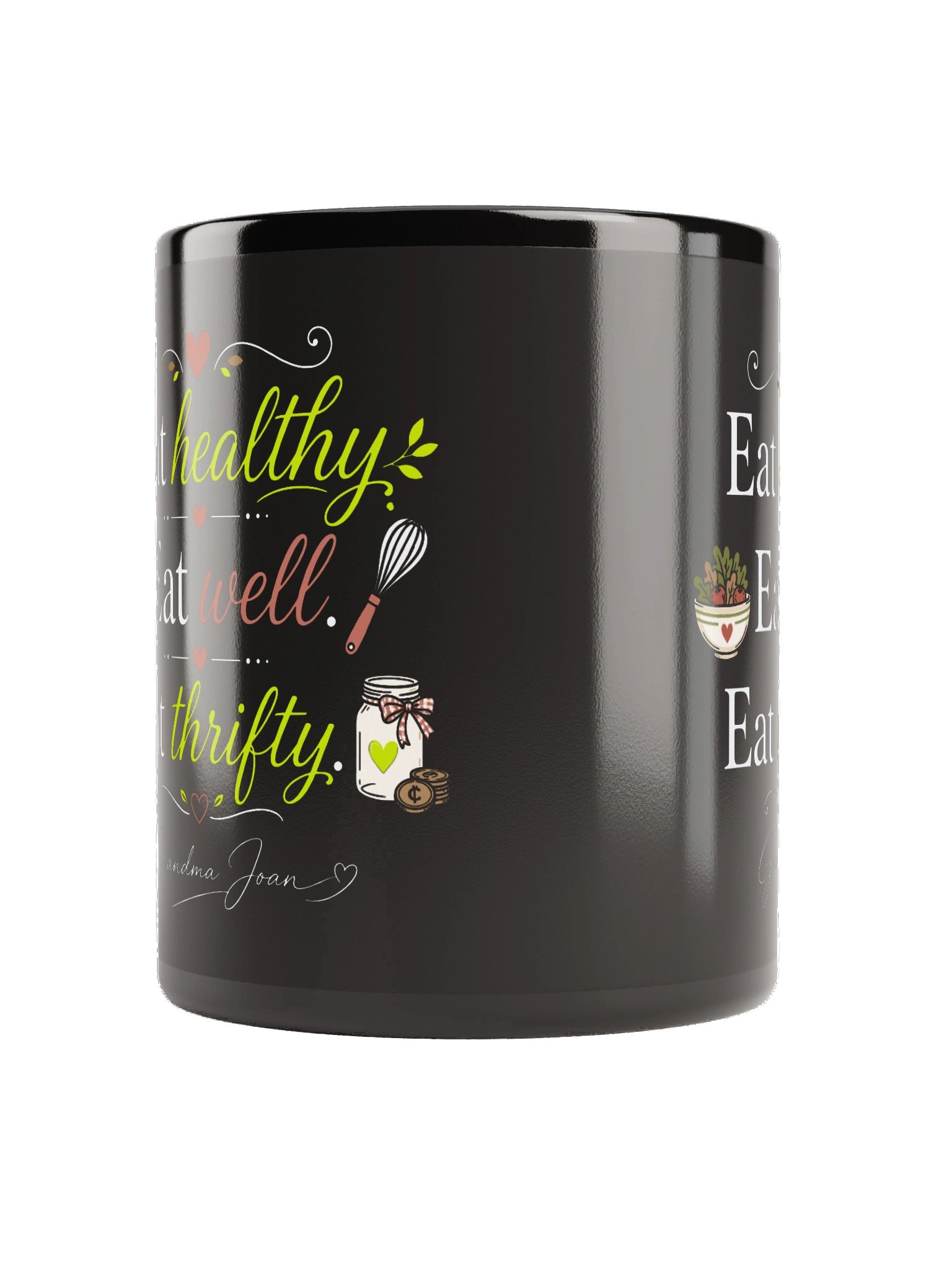 Eat Healthy, Eat Well! - Black Mug product image (3)
