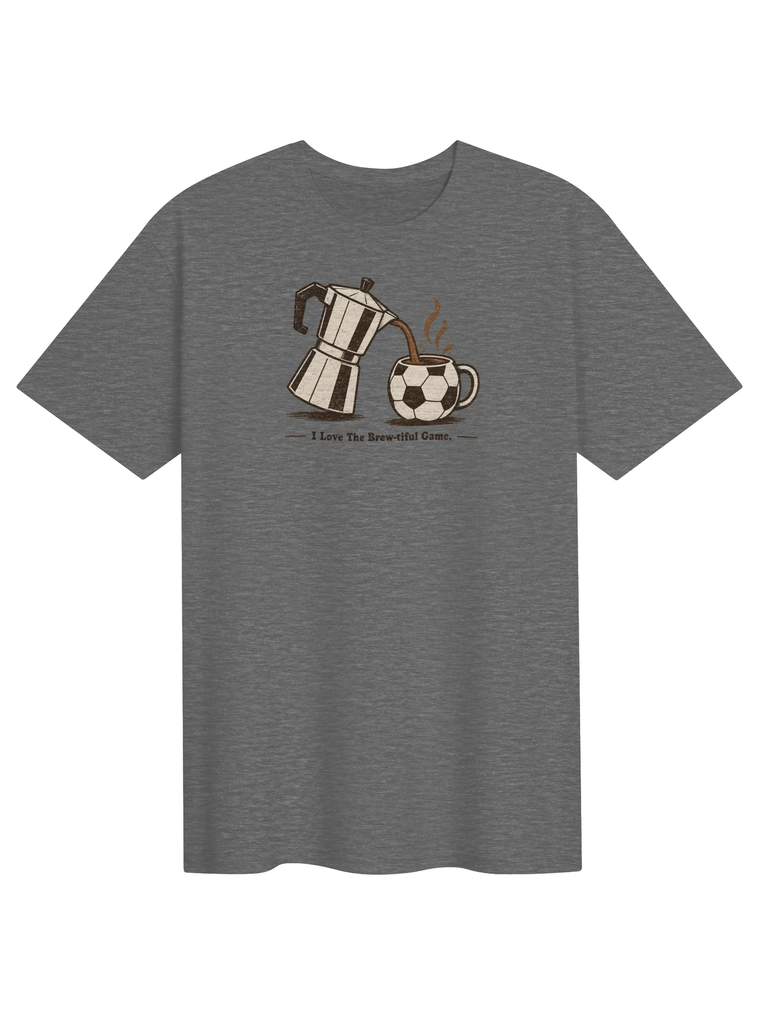 I Love the Brew-tiful Game Soccer Coffee Tee product image (1)