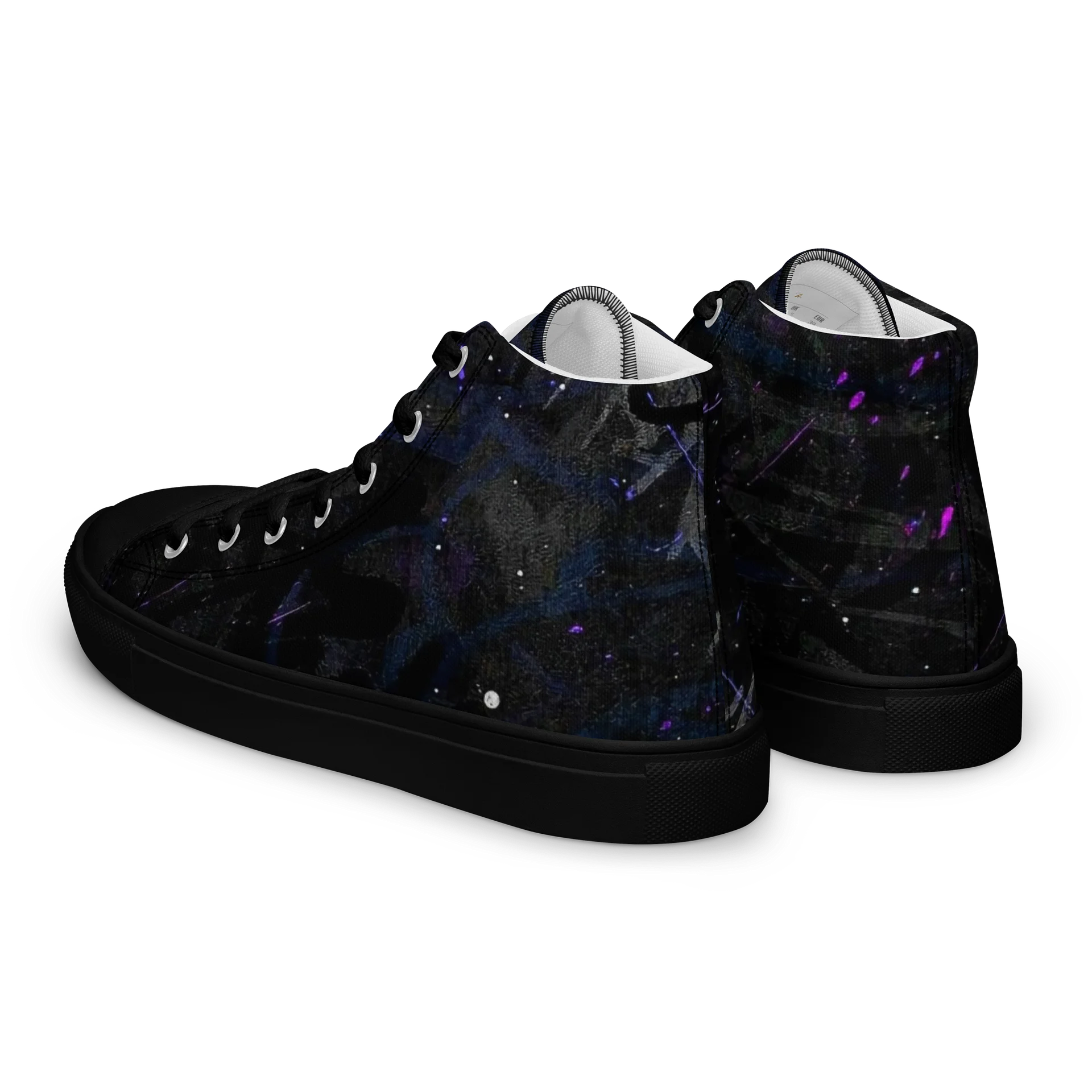 ZEVANTTE Nebula Noir High-Top Canvas Sneakers product image (5)