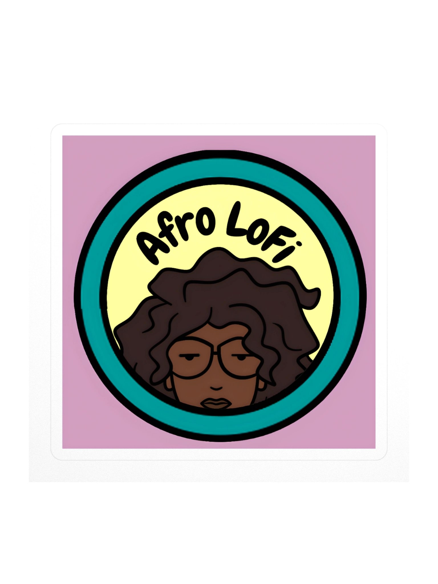 Afro LoFi Music Logo Sticker product image (2)