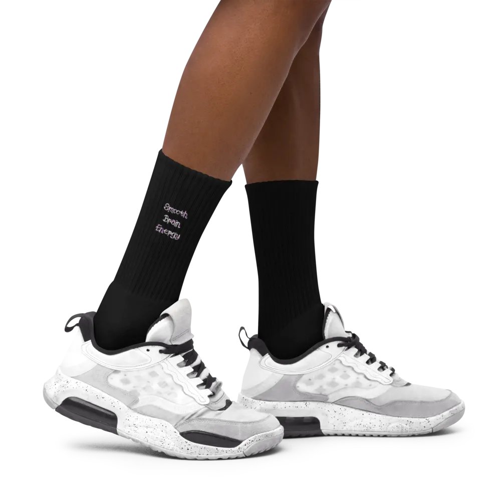 Smooth Brain Energy Embroidered Crew Socks product image (9)