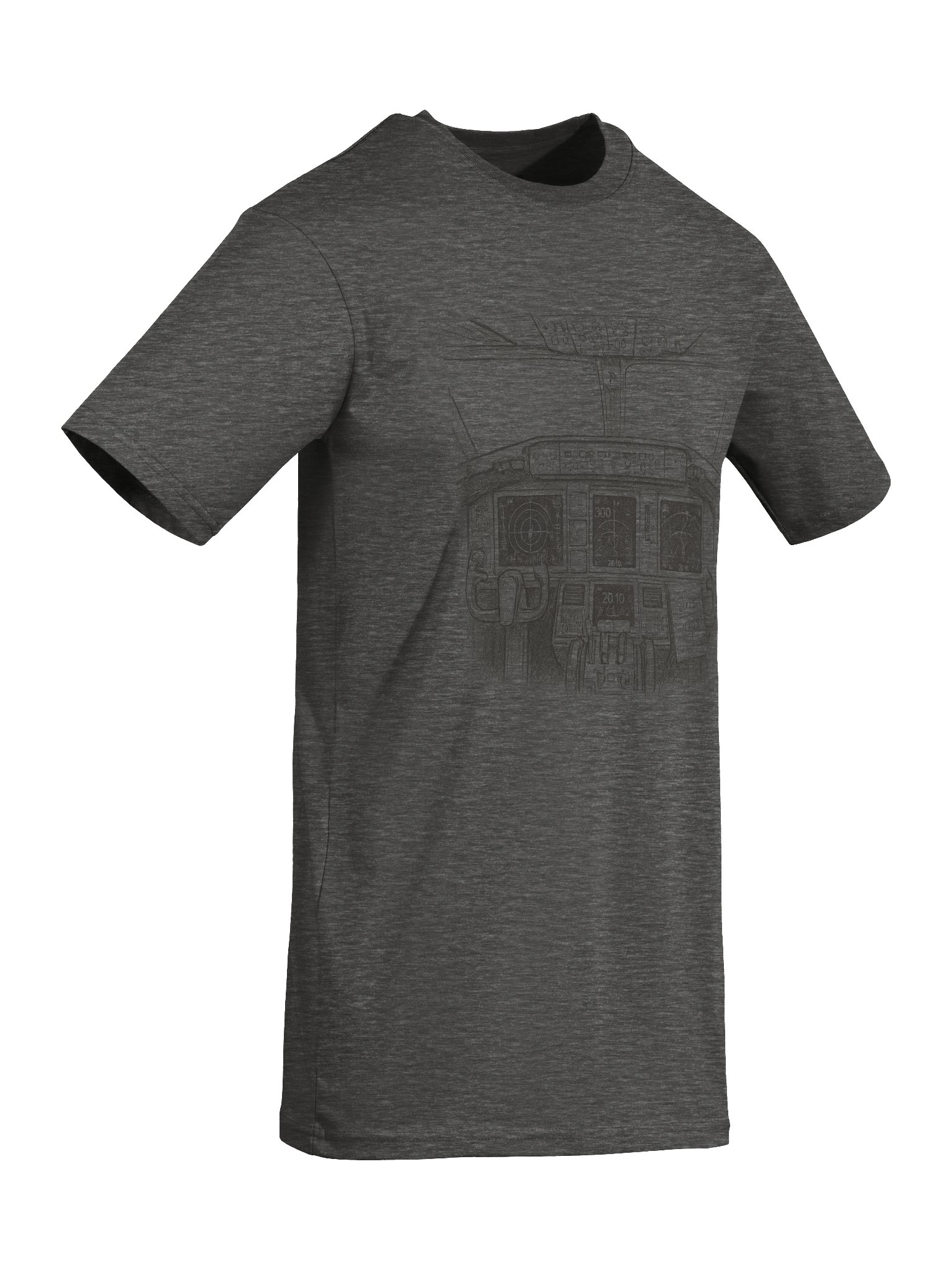 FLIGHT MODE- Washed Cockpit Tee (Charcoal Heather | Cotton Heritage Premium) product image (8)
